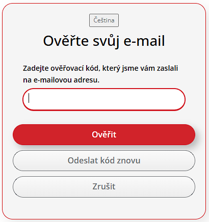 2FA ověření e-mailem - krok2