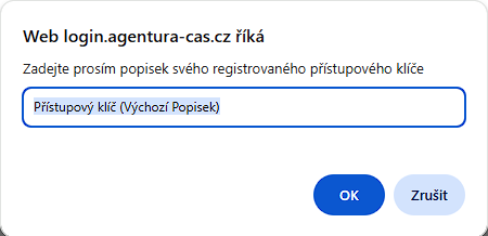 2FA ověření klíčem - krok3