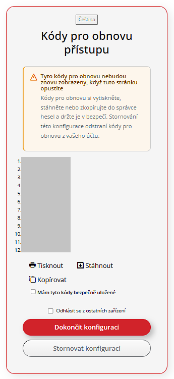 2FA ověření e-mailem - krok1