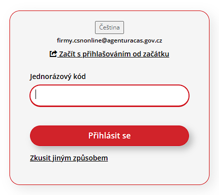 2FA ověření e-mailem - nastaveno